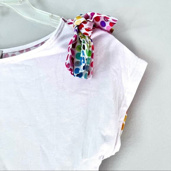 Paul Smith Jr girls white multi sleeveless colorblock summer t-shirt size 14 - Picture 2 of 8